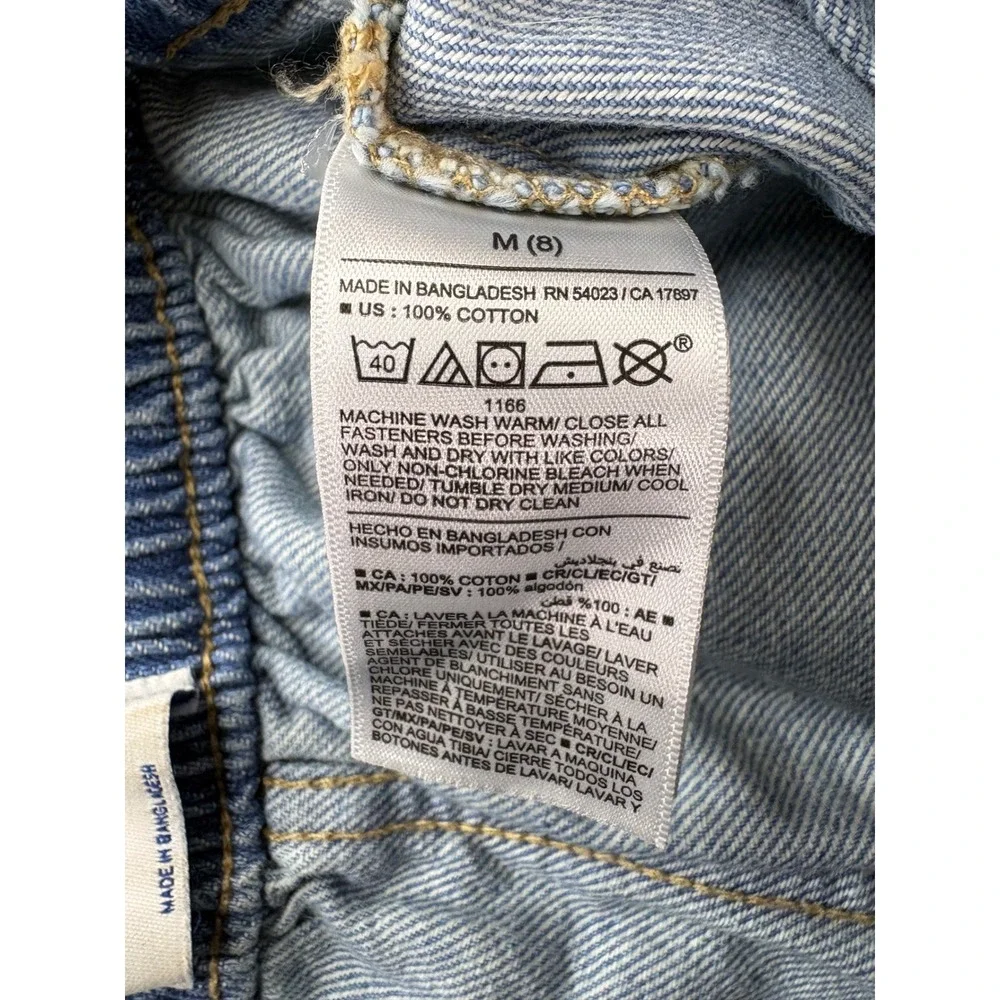 Old Navy Girls Blue Denim Wrap Skort Size M‎ 8 Elastic Back Light Wash Cotton